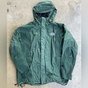 Vintage North Face 90s Goretex Mountain Light Jacket Green Mens XXL